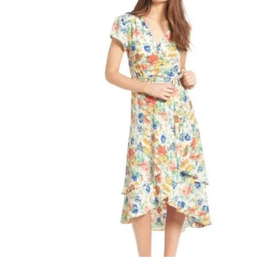 Wayf Floral Midi Dress size small NWT